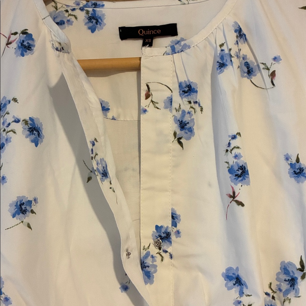 Quince Organic Cotton Poplin Tiered Mini Dress - Picture 2 of 4